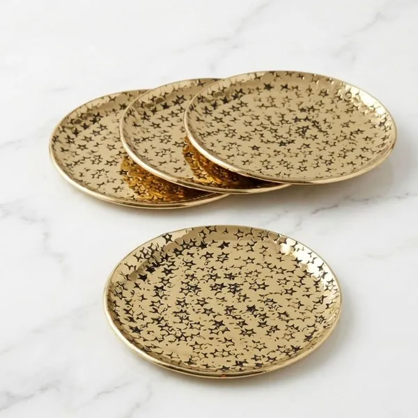 Set_Of_4_Hammered_Brass_Casted_Coasters_Gold_Finish_Round_Drink_Coaster_Set_With_Textured_Surface_Luxury_Table_Decor_For_Glasses_Cups_Mugs