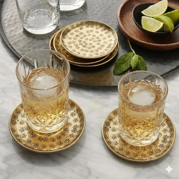 Set_Of_6_Hammered_Brass_Casted_Coasters_Gold_Finish_Round_Drink_Coaster_Set_With_Textured_Surface_Premium_Metal_Coasters_For_Glasses_Cups_Table_Protection_Luxury_Table_Decor