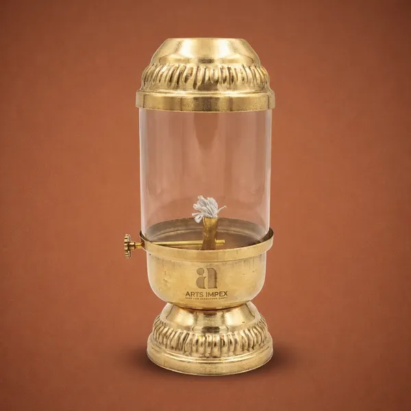 Original_Brass_Akhand_Diya_With_Borosilicate_Glass_Height_Traditional_Oil_Lamp