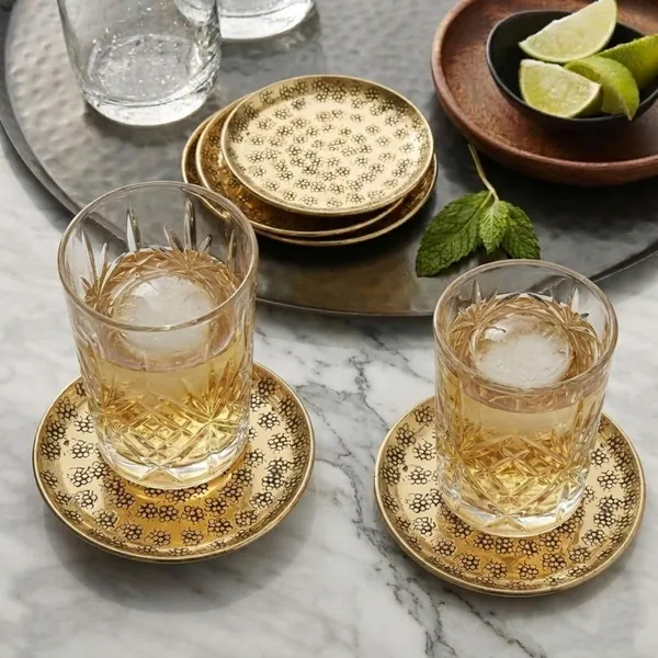Antique_Brass_Coasters_Set_Of_4_Hand_Hammered_Aluminium_Core_With_Brass_Finish_Thickness_Round_Drink_Coasters_For_Table_Protection