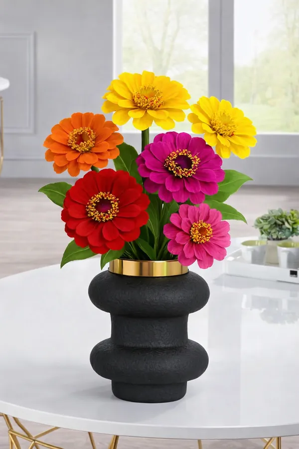 Sculpted_Table_Vase_Powder_Coated_Iron_With_Brass_Ring_Different_Sizes_Black_Small