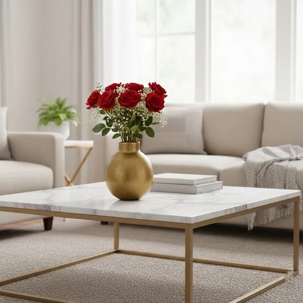 Elegant_Gold_Hammered_Metal_Flower_Vase_Decorative_Vase_For_Home_Office