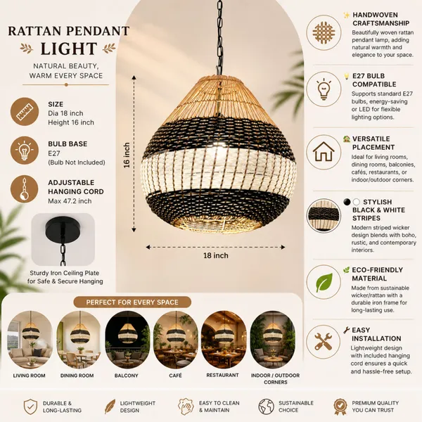 16_Inch_Handwoven_Rattan_Pendant_Lamp_E27_Bulb_Compatible_Ceiling_Light_Black_White_Striped_Wicker_Hanging_Lamp_For_Living_Room_Balcony_Cafe_Indoor_Outdoor_Decor