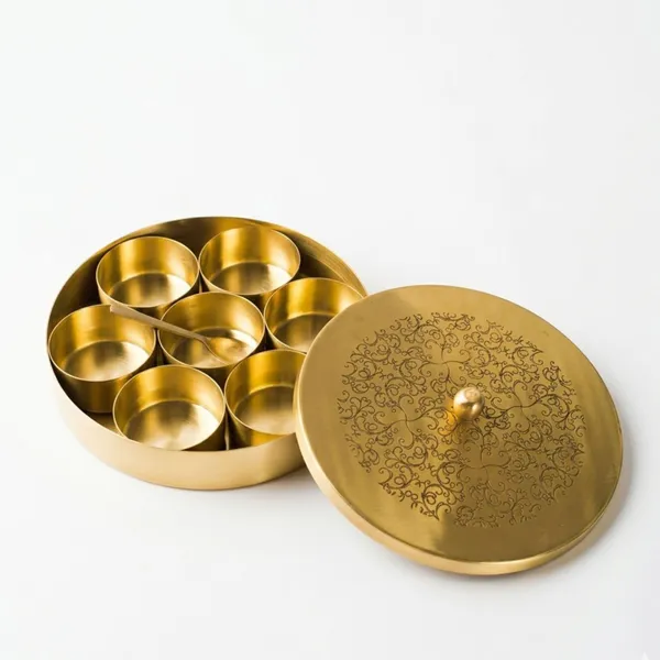 Brass_Masala_Box_For_Kitchen_With_Spoon_7_Detachable_Spice_Katoris_Handcrafted_Etched_Lid_Antique_Brass_Finish_Airtight_Masala_Dabba_Masala_Dani_Namak