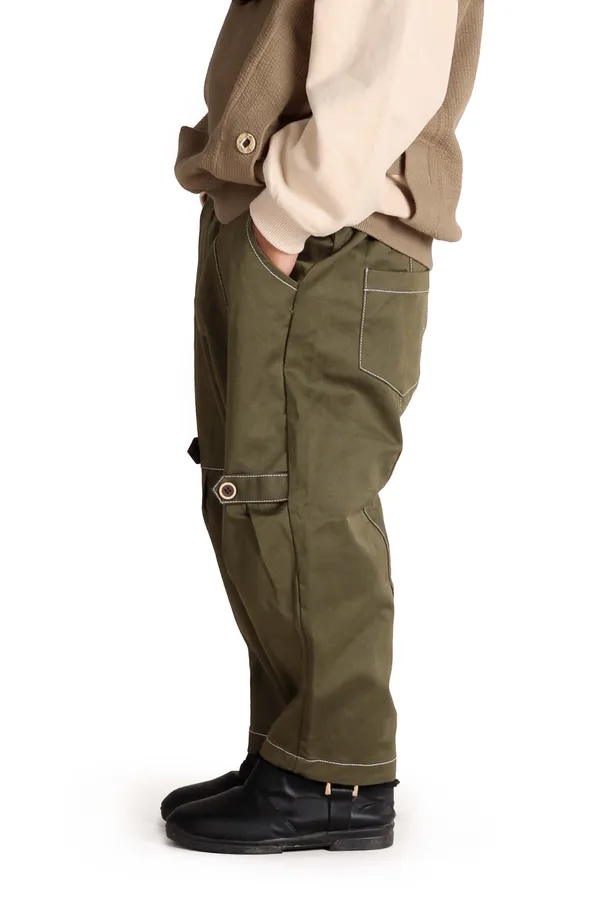 Unisex_Cargo_Style_Pants_Olive_Green