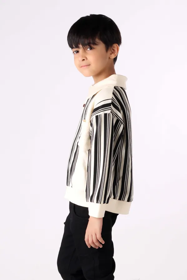 Black_Striped_Collared_Shirt_With_Pocket_Black