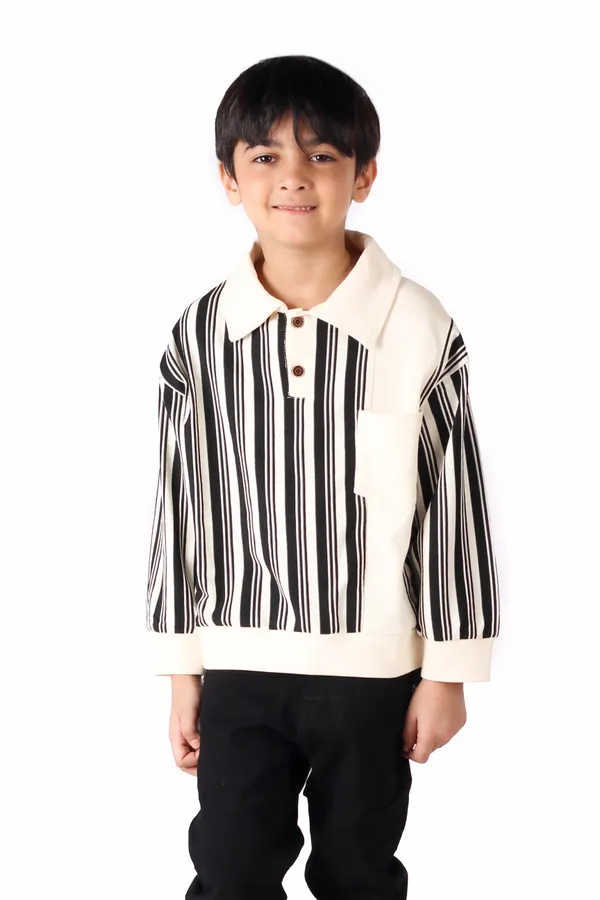 Black_Striped_Collared_Shirt_With_Pocket_Black