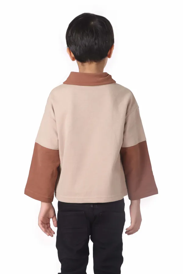 Two_Tone_Collared_Shirt_With_Pocket_Beige
