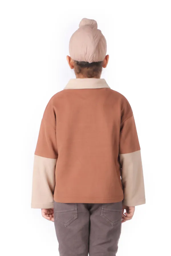 Two_Tone_Collared_Shirt_With_Pocket_Brown