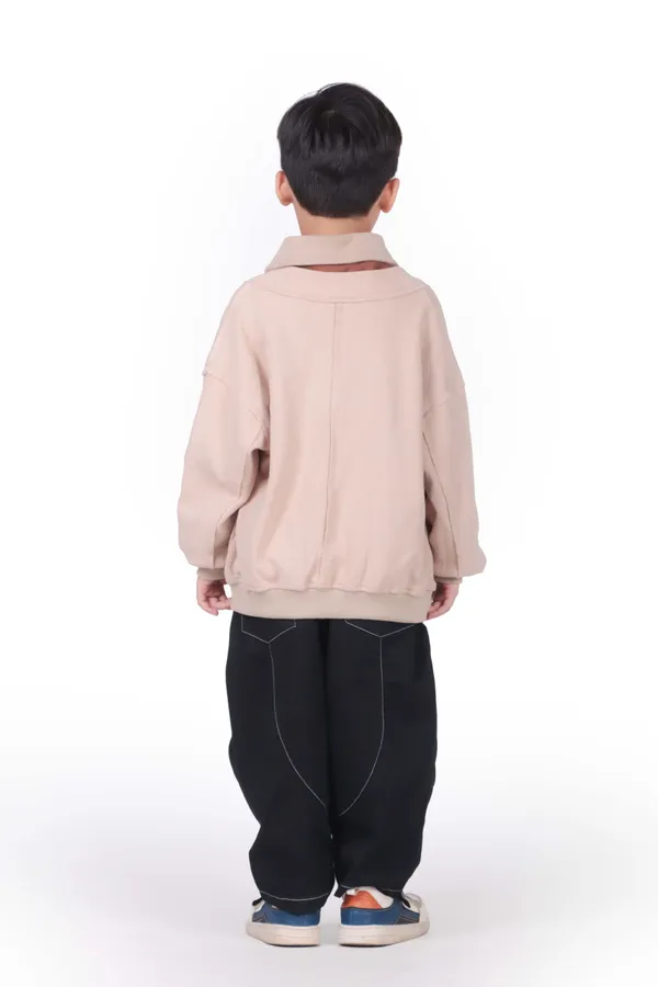 Unisex_Button_Up_Cardigan_With_Contrast_Pockets_Beige