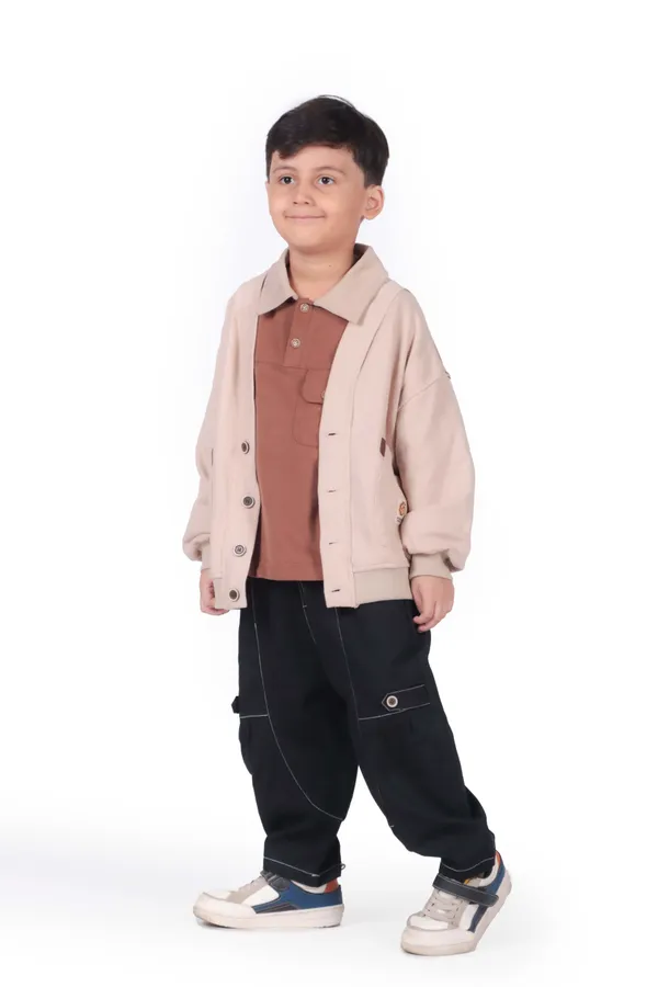 Unisex_Button_Up_Cardigan_With_Contrast_Pockets_Beige