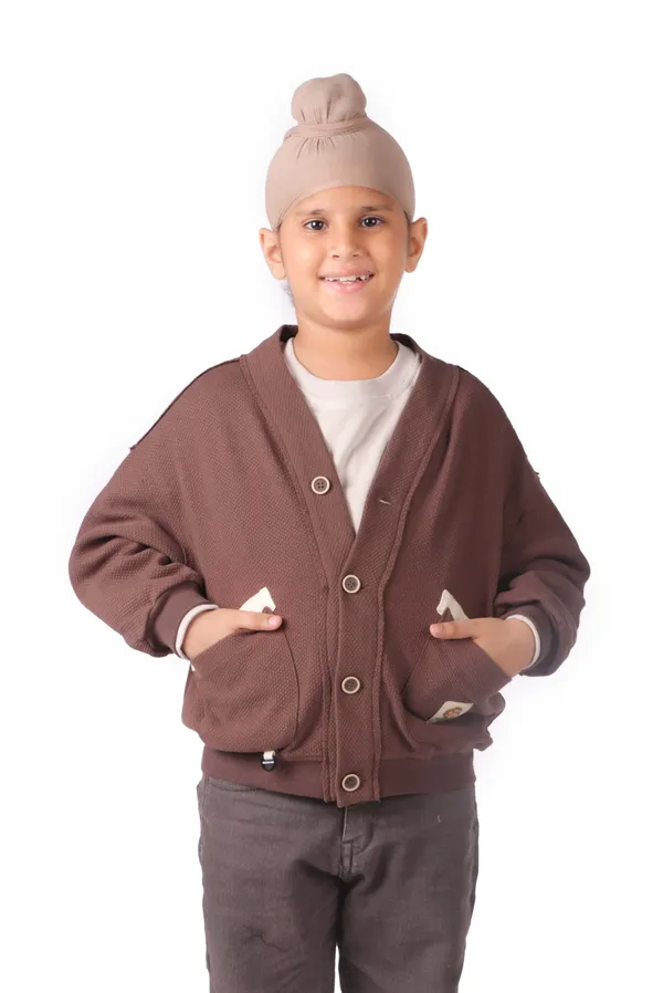 Unisex_Button_Up_Cardigan_With_Contrast_Pockets_Brown
