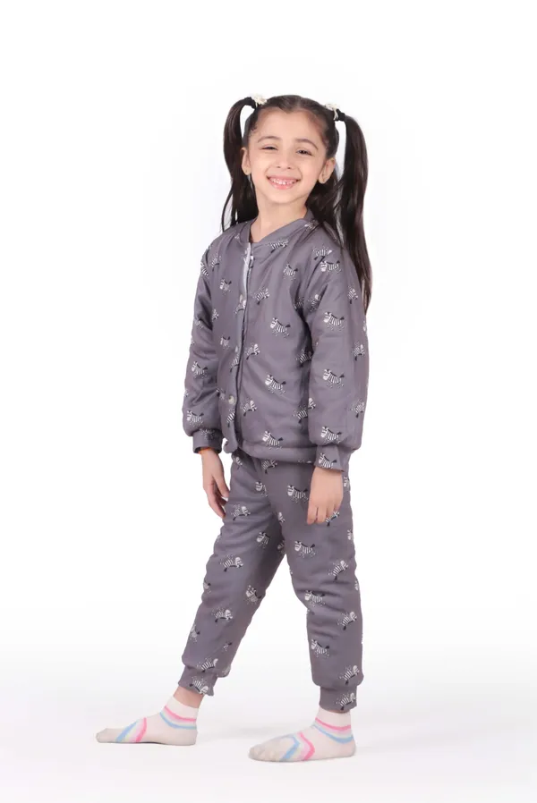 Unisex_Zebra_Print_Puffer_Winter_Set_Gray