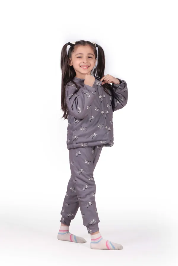 Unisex_Zebra_Print_Puffer_Winter_Set_Gray