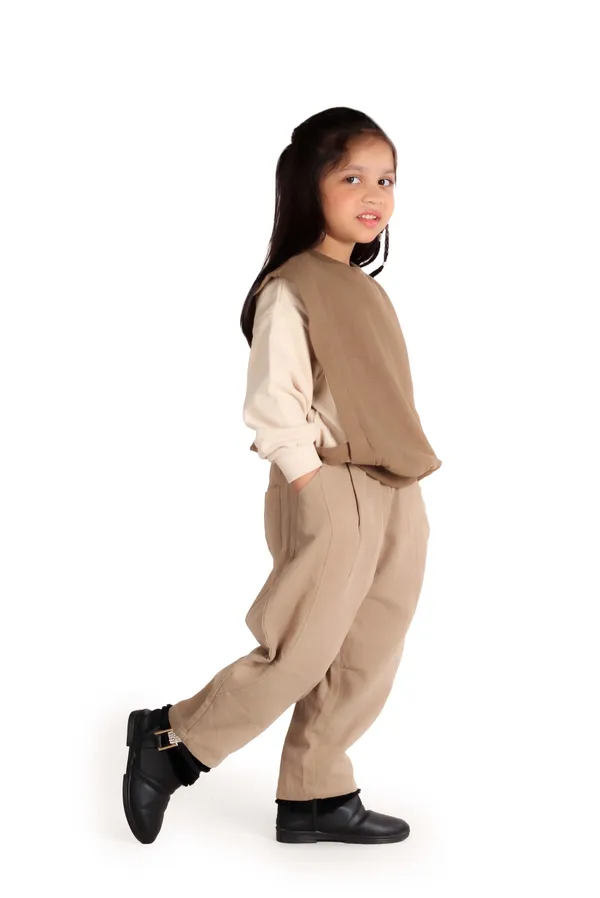 Unisex_Two_Tone_Layered_Look_Sweatshirt_Brown