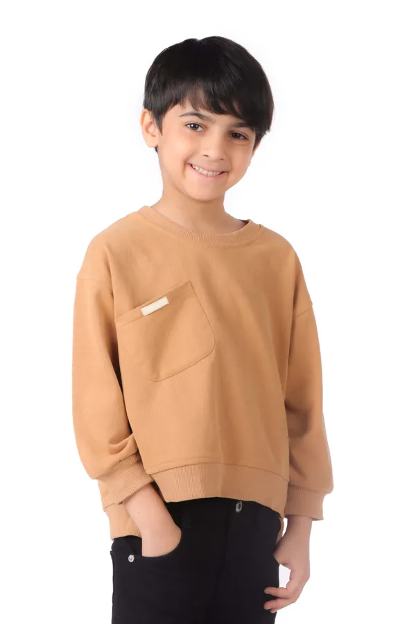 Unisex_Sweatshirt_With_Chest_Pocket_Beige