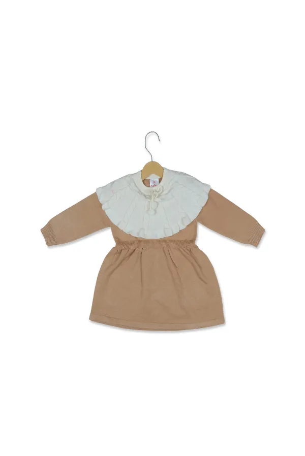 Beige_And_White_Knitted_Winter_Dress_For_Girls_Beige