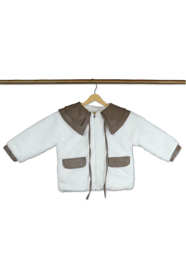 White_Fur_Jacket_With_Dark_Brown_Leather_Accents
