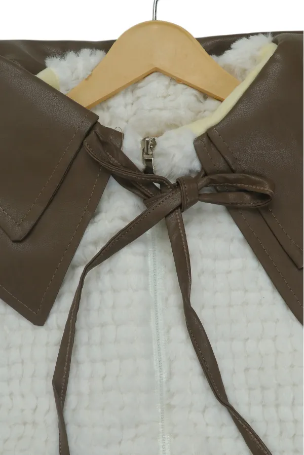 White_Fur_Jacket_With_Dark_Brown_Leather_Accents