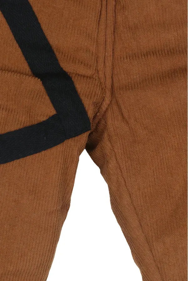 Trendy_Brown_Joggers_With_Black_Geometric_Design_And_Fleece_Lining
