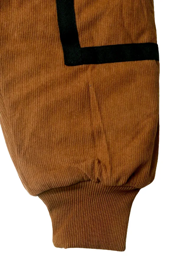 Trendy_Brown_Joggers_With_Black_Geometric_Design_And_Fleece_Lining