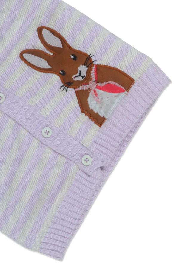 Light_Purple_Striped_Sweater_With_Rabbit_Embroidery_For_Babies