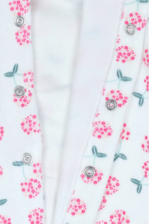 White_Floral_Baby_Onesie_With_Red_Soles