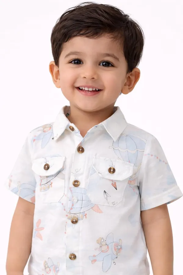Baby_Boy_Cotton_Printed_Shirt_Shorts_Clothing_Set_Half_Sleeve_Summer_Co_Ord_Outfit_Soft_Breathable_Toddler_Casual_Wear