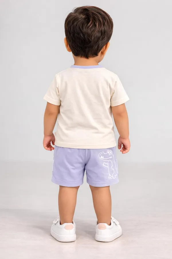 Kids_Cotton_T_Shirt_And_Shorts_Set_Printed_Half_Sleeve_T_Shirt_With_Elastic_Waist_Shorts_Casual_Summer_Outfit_For_Boys_Yellow