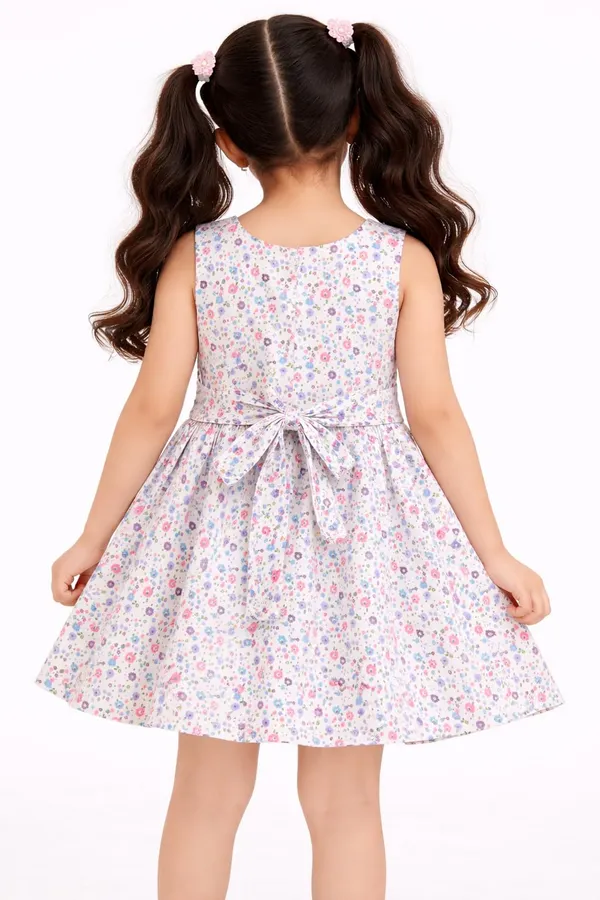 Girls_Floral_Printed_Sleeveless_Dress_With_Cute_Sling_Bag_Kids_Summer_Casual_Dress_Stylish_Party_Holiday_Wear_For_Girls_Pink