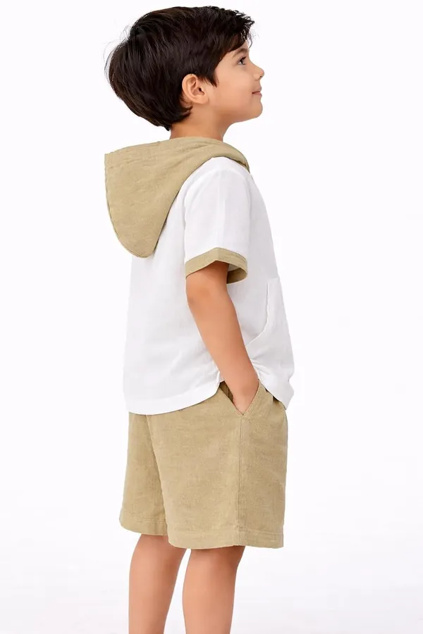 Boys_Cotton_Hooded_T_Shirt_And_Shorts_Set_Summer_Casual_Outfit_Soft_Breathable_Clothing_Set_For_Boys_Navy