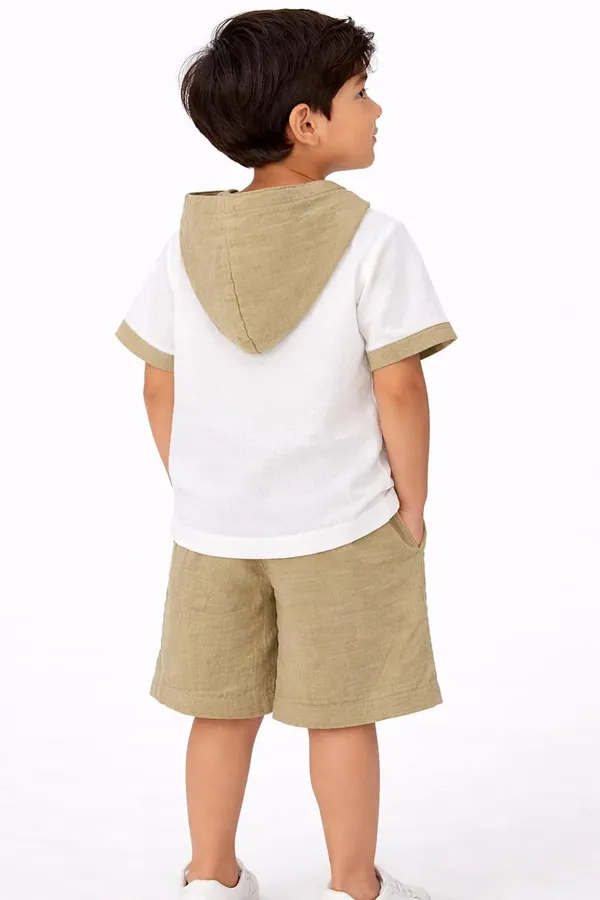 Boys_Cotton_Hooded_T_Shirt_And_Shorts_Set_Summer_Casual_Outfit_Soft_Breathable_Clothing_Set_For_Boys_Navy