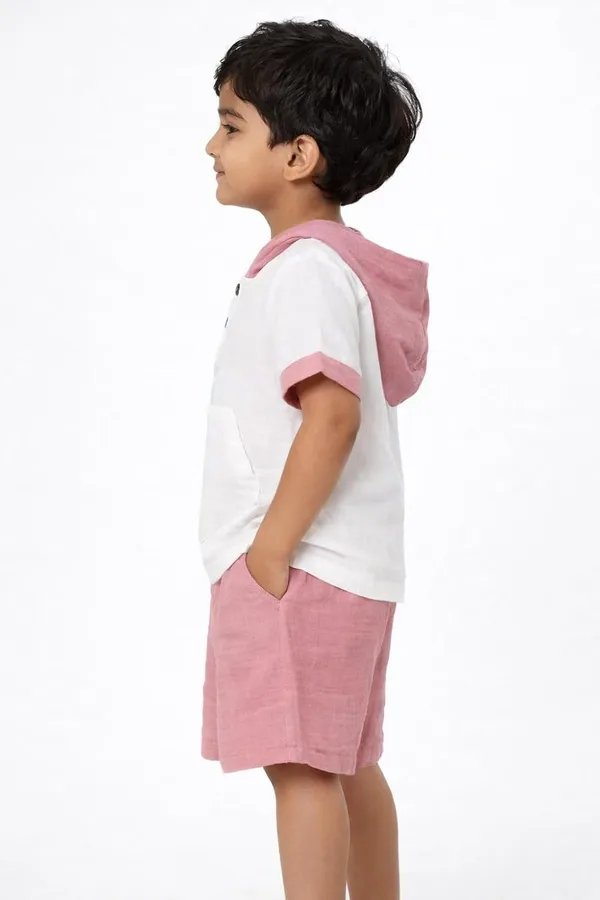 Boys_Cotton_Hooded_T_Shirt_And_Shorts_Set_Summer_Casual_Outfit_Soft_Breathable_Clothing_Set_For_Boys_Navy