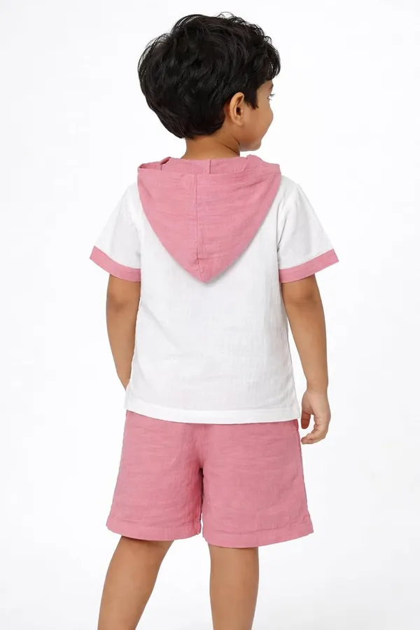 Boys_Cotton_Hooded_T_Shirt_And_Shorts_Set_Summer_Casual_Outfit_Soft_Breathable_Clothing_Set_For_Boys_Navy