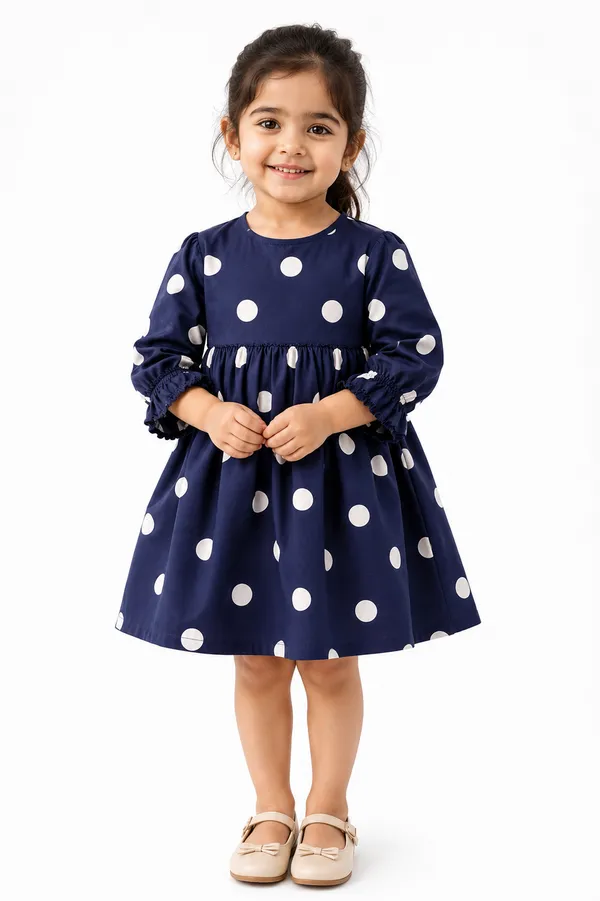 Navy_Blue_Polka_Dot_Dress_for_Girls