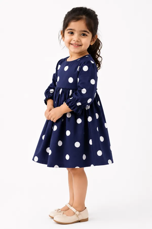 Navy_Blue_Polka_Dot_Dress_for_Girls