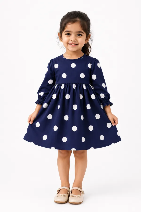 Navy_Blue_Polka_Dot_Dress_for_Girls