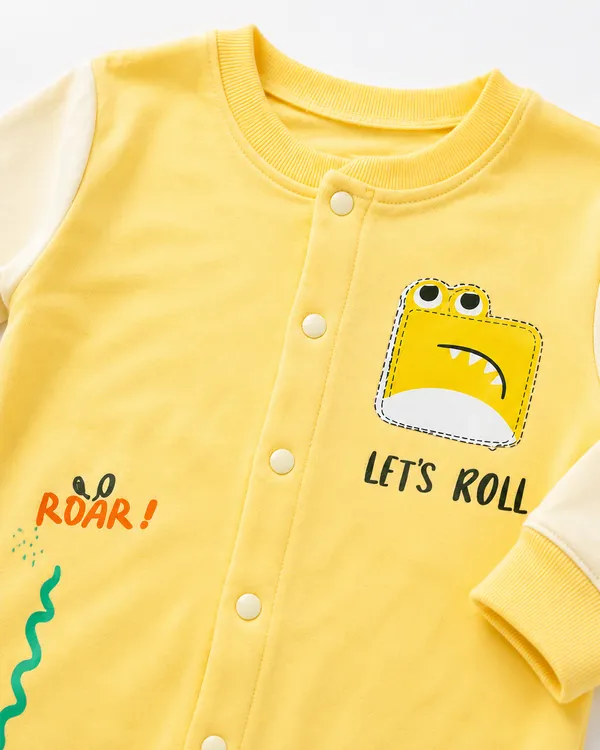 Sunshine_Yellow_Long-Sleeve_Baby_Romper_with_Dinosaur_Detail