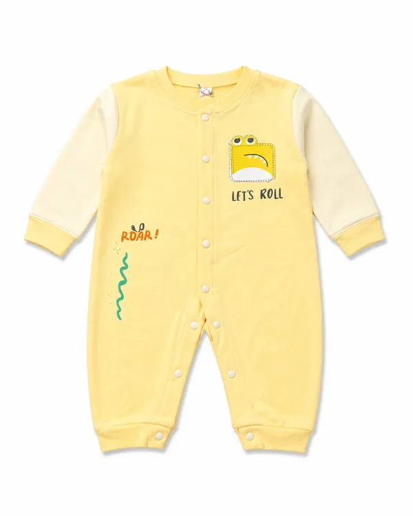 Sunshine_Yellow_Long-Sleeve_Baby_Romper_with_Dinosaur_Detail
