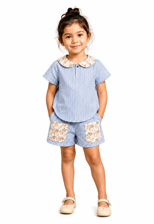 Girls_Cotton_Top_&_Printed_Shorts_Co-ord_Set