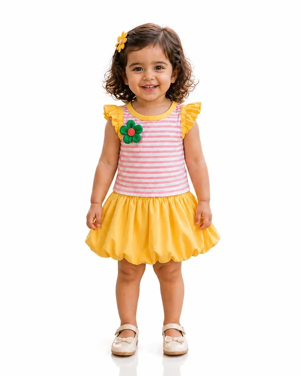 Yellow_Ruffle_Skirt_Set