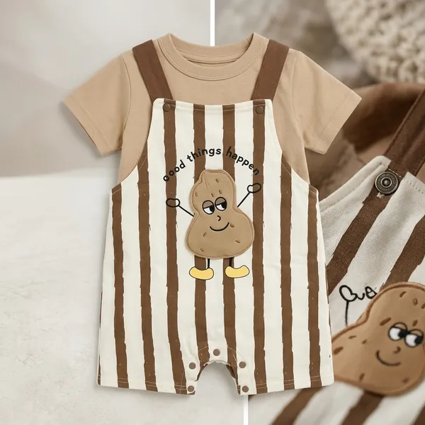 Baby_Boy_Girl_Cotton_Dungaree_Romper_Set_With_T_Shirt_Cartoon_Printed_Suspender_Shorts_Outfit_Soft_Summer_Toddler_Clothing_Set_Brown