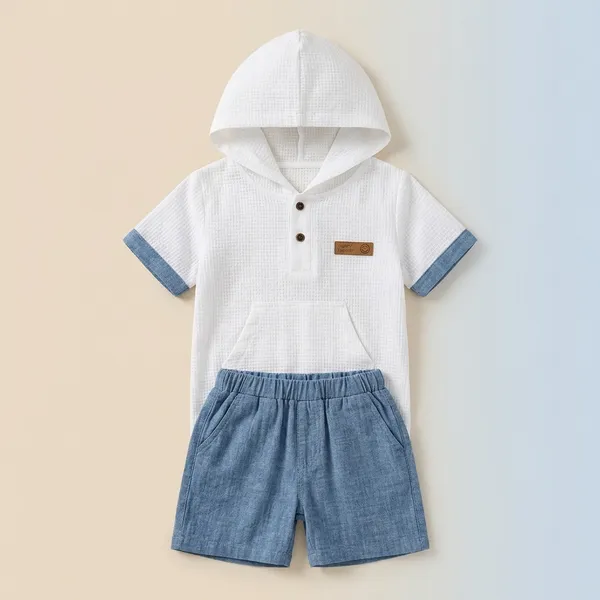 Boys_Cotton_Hooded_T_Shirt_And_Shorts_Set_Summer_Casual_Outfit_Soft_Breathable_Clothing_Set_For_Boys_Blue