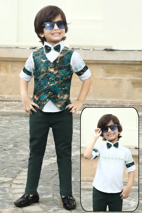 Green_Polyester_Blend_Jacket_Suit_For_Kids