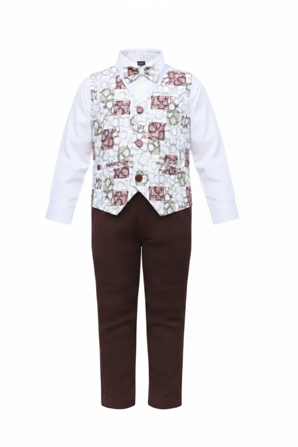 Wine_Polyester_Blend_Jacket_Suit_For_Kids