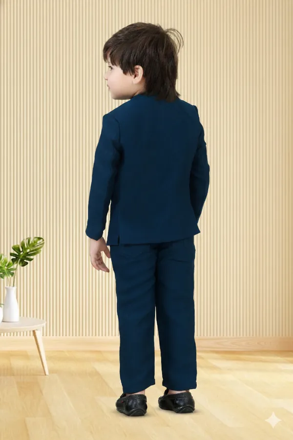 Peacock_Blue_Polyester_Blend_Coat_Suit_For_Kids