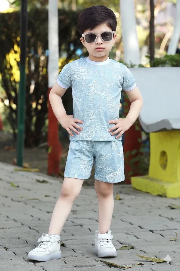 Aqua_Blue_Cotton_Co-Ord_Set_For_Kids