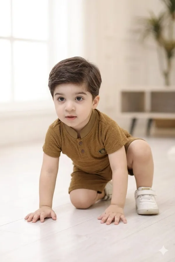 Gold_Cotton_Co-Ord_Set_For_Kids