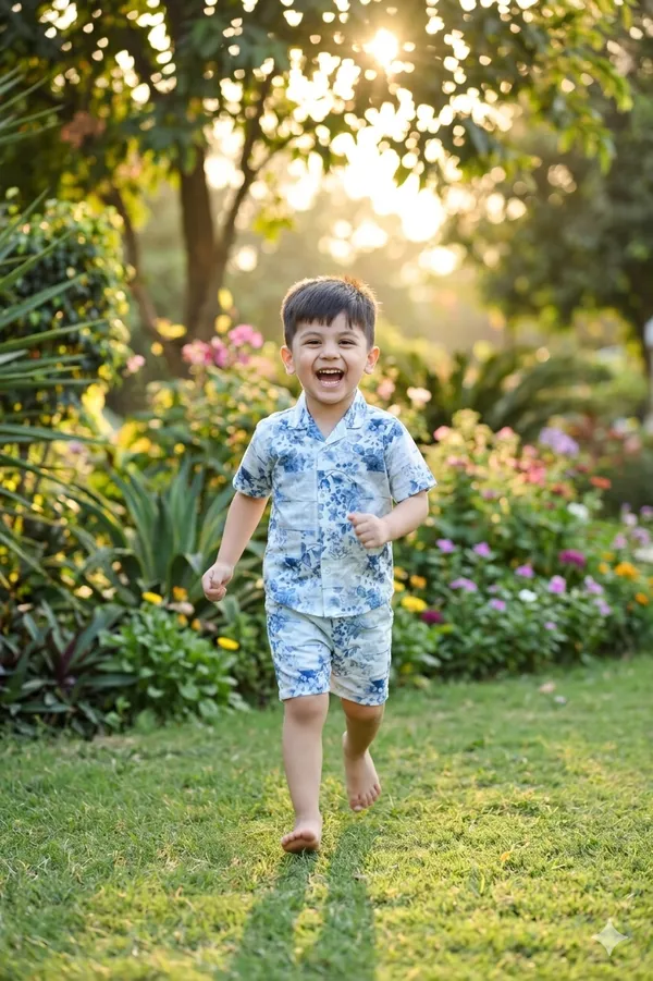 Aqua_Blue_Cotton_Co-Ord_Set_For_Kids
