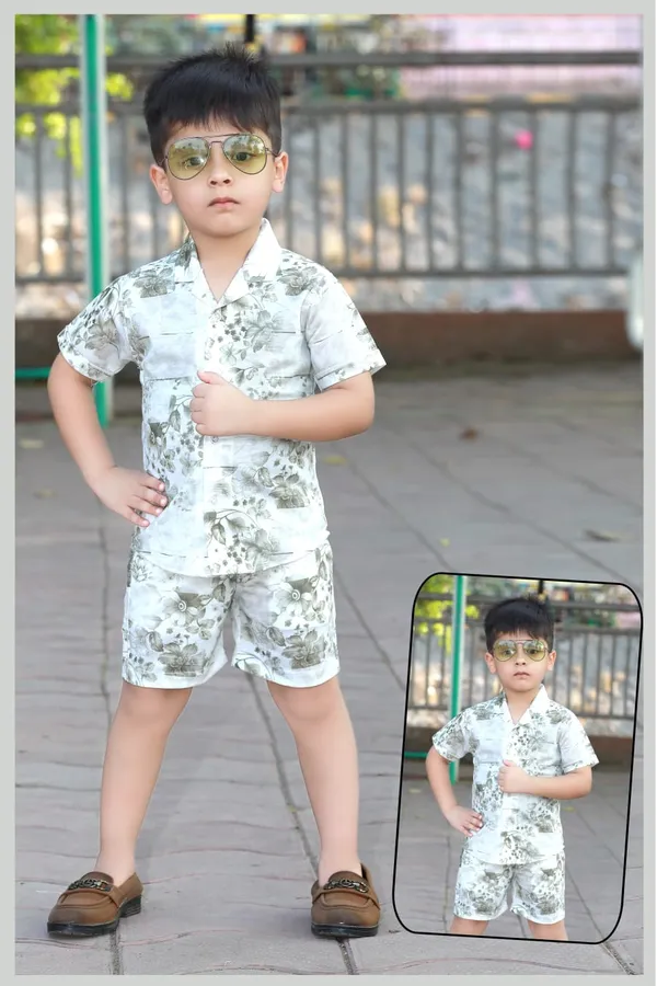 Sea_Green_Cotton_Matching_Set_For_Kids